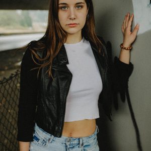 Leather Jacket Crop Top